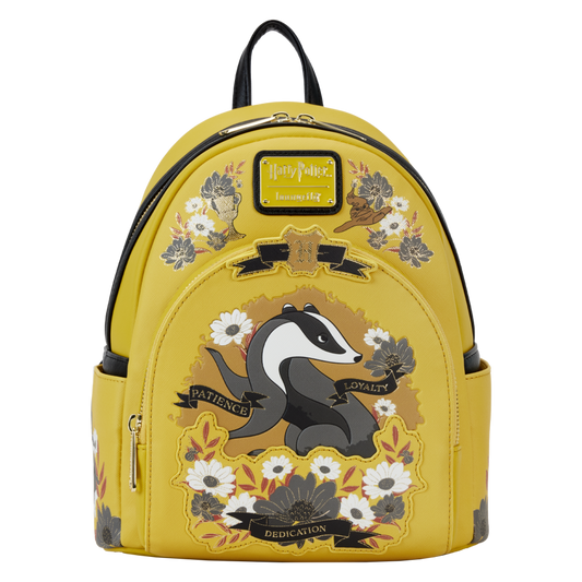 Harry Potter - Hufflepuff House Floral Tattoo Mini Backpack