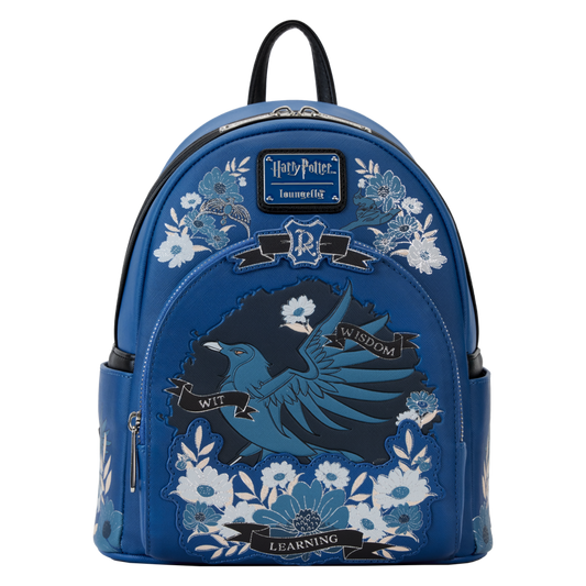 Harry Potter - Ravenclaw House Floral Tattoo Mini Backpack