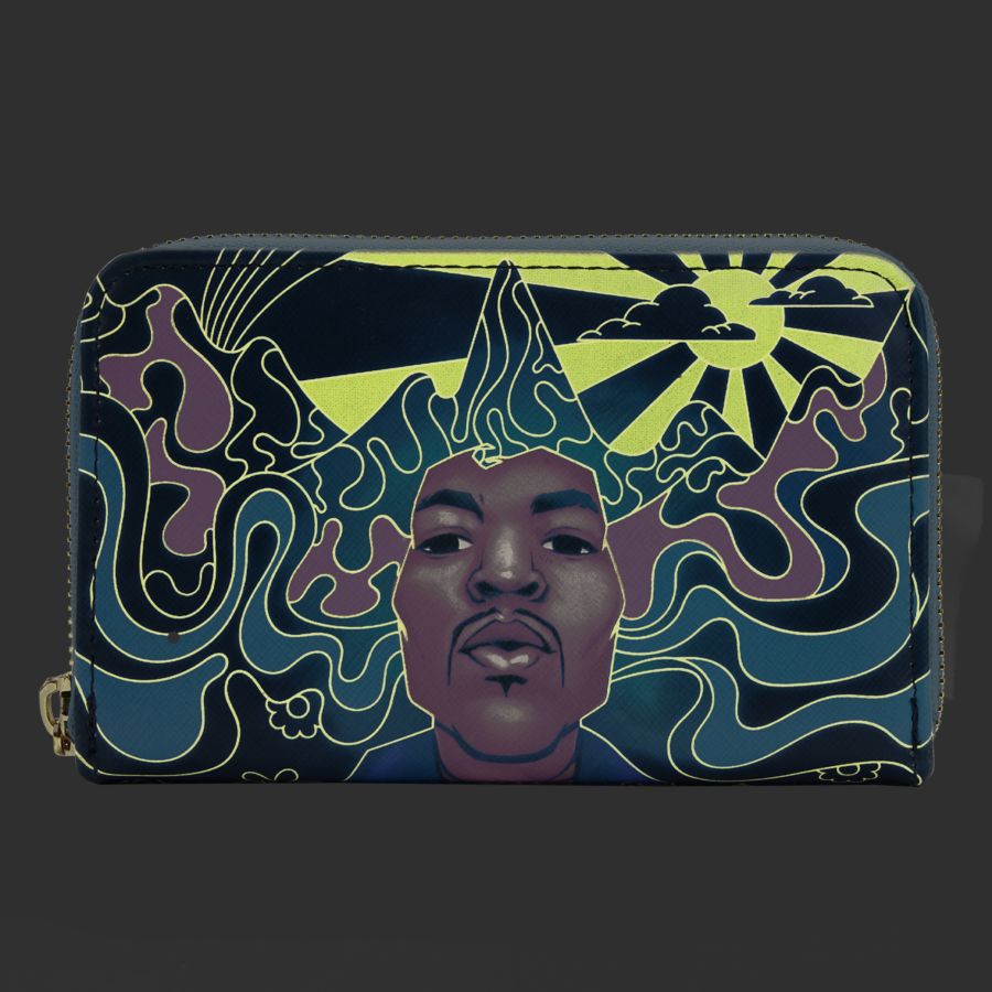 Jimi Hendrix - Psychadelic Landscape Glow Zip Purse
