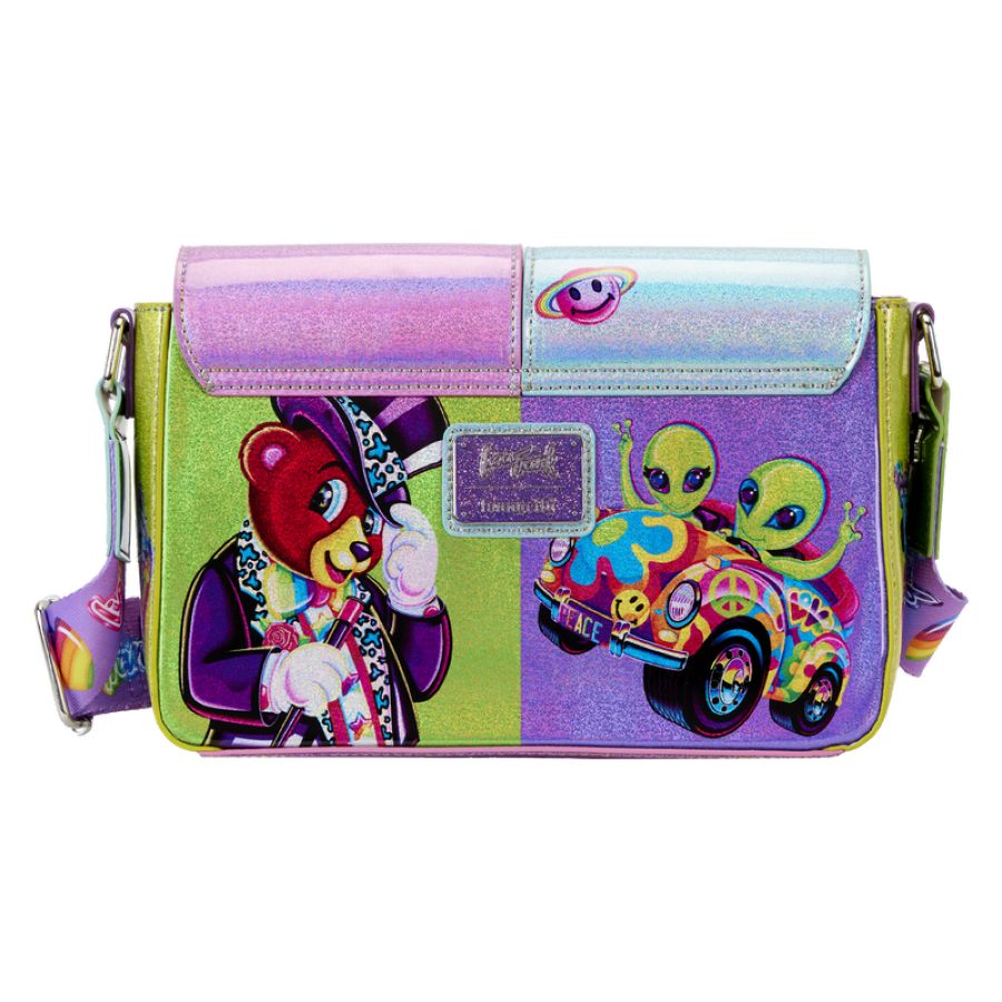 Lisa Frank - Holographic Glitter Color Block Crossbody Bag