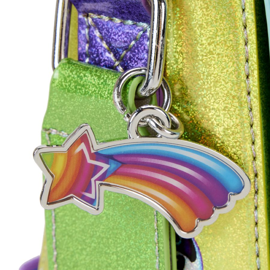 Lisa Frank - Holographic Glitter Color Block Crossbody Bag