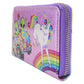 Lisa Frank - Holographic Glitter Color Block Zip Around Wallet