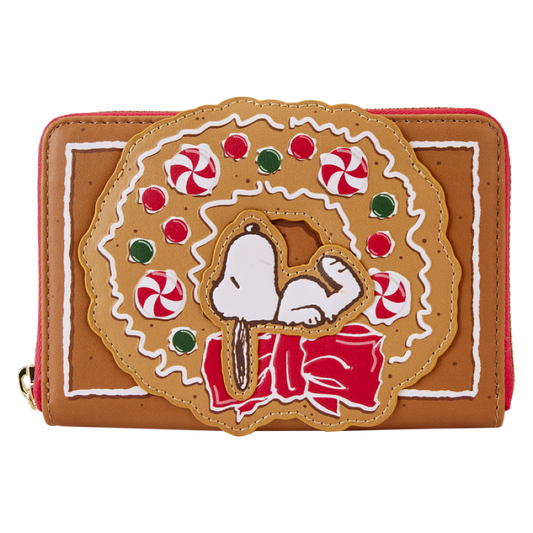 Peanuts - Snoopy Gingerbread Wreath Scented Zip Around Wallet