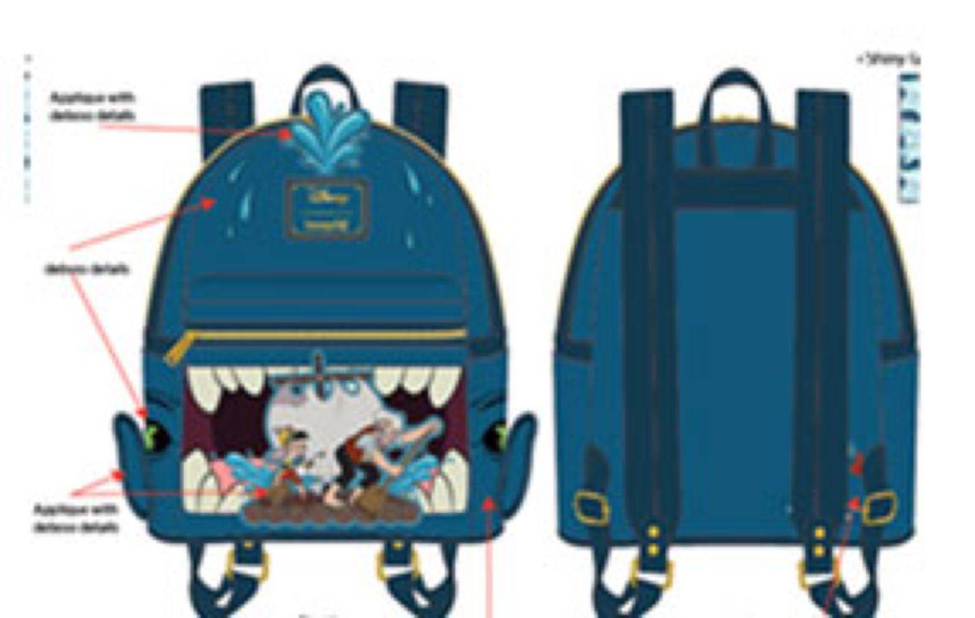 Pinocchio (1940) - Monstro Mini Backpack