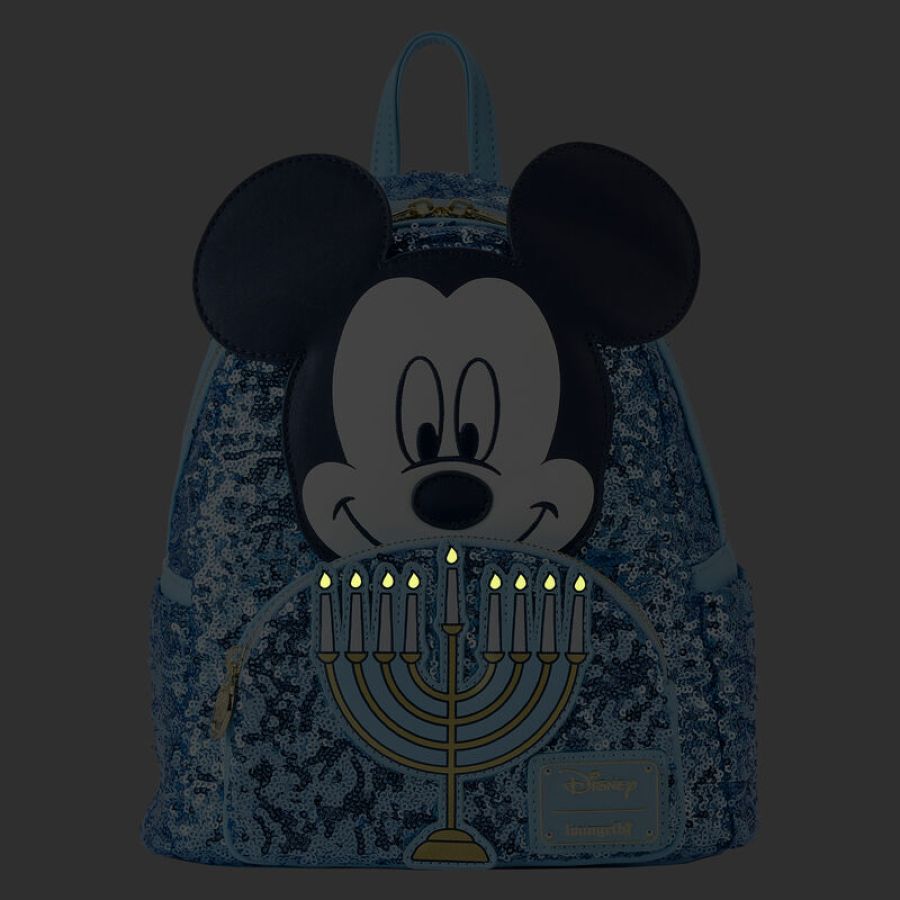 Disney - Mickey Mouse Hanukkah Sequin Glow Mini Backpack