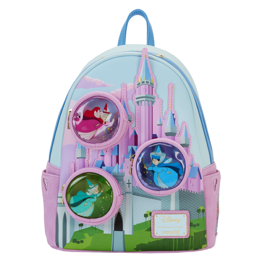 Sleeping Beauty - Castle Three Good Fairies Stained Glass Mini Backpack