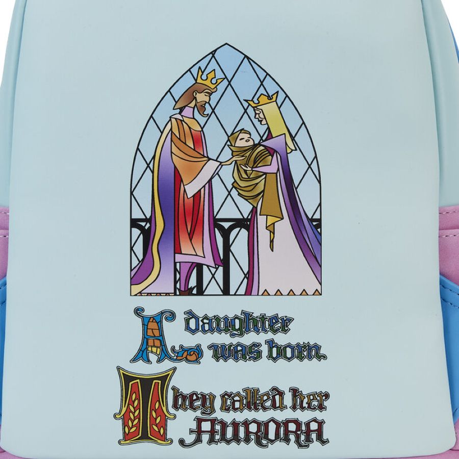 Sleeping Beauty - Castle Three Good Fairies Stained Glass Mini Backpack