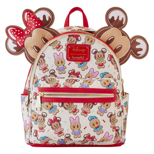 Disney - Mickey & Friends Gingerbread Cookie All-Over Print Mini Backpack With Ear Headband