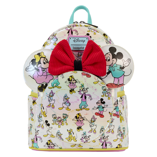 Disney: D100 - All-Over-Print Iridescent Mini Backpack with Ear Headband