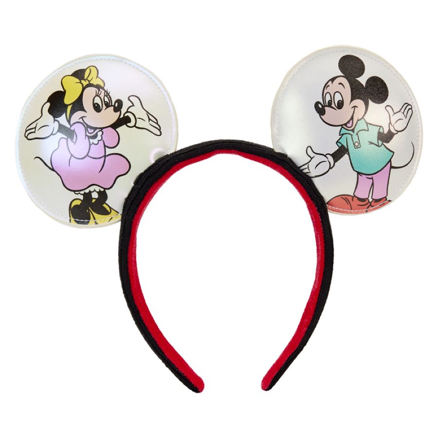 Disney: D100 - All-Over-Print Iridescent Mini Backpack with Ear Headband