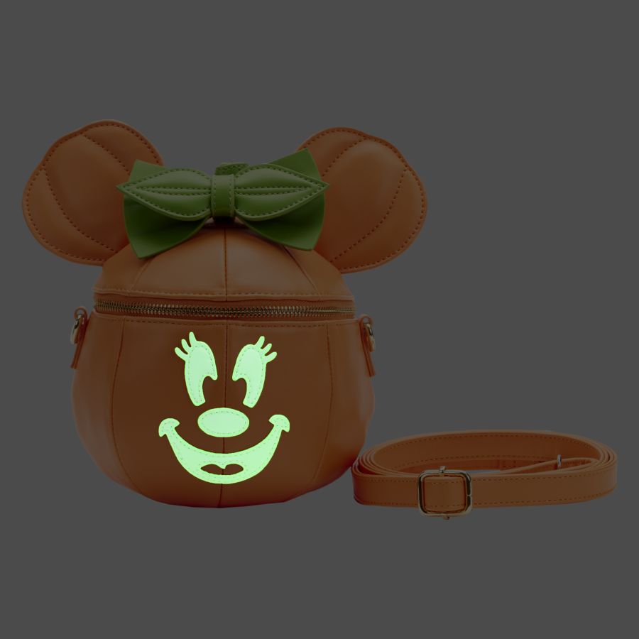 Disney - Minnie Mouse Pumpkin Glow Face Crossbody Bag
