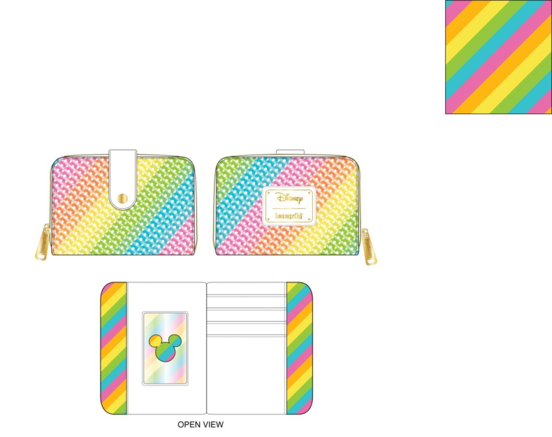 Mickey Mouse - Minnie Sequin Rainbow Zip Purse