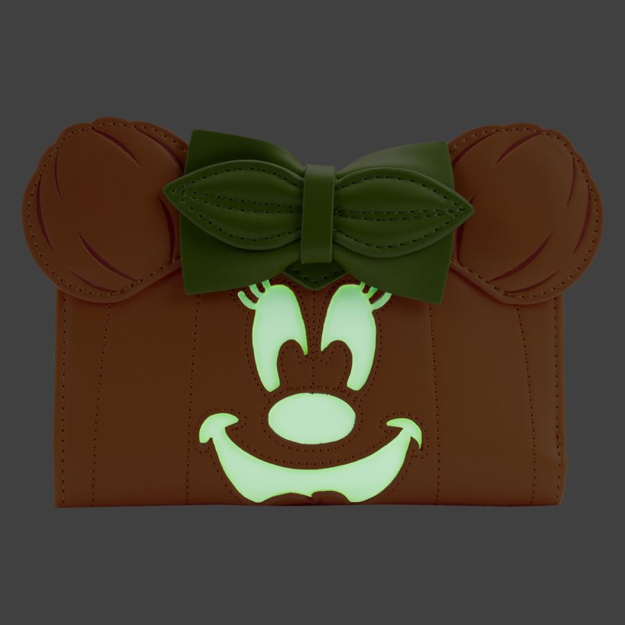 Disney - Minnie Mouse Pumpkin Glow Face Flap Purse