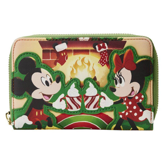 Disney - Mickey & Minnie Fireplace Zip Around Purse