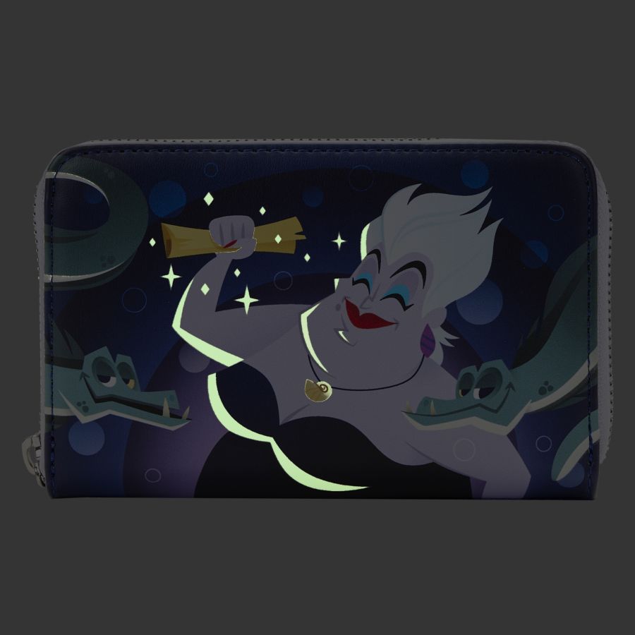 The Little Mermaid (1989) - Ursula Lair Glow Zip Around Purse