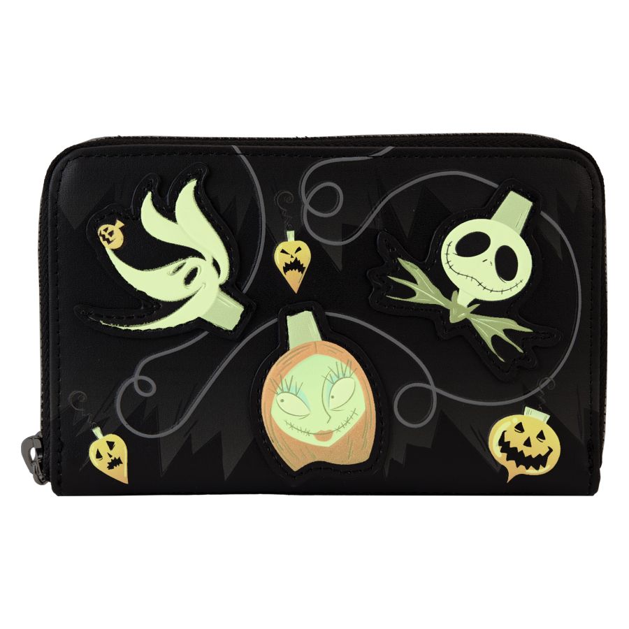 Nightmare Before Christmas - Tree String Lights Glow Zip Around Wallet