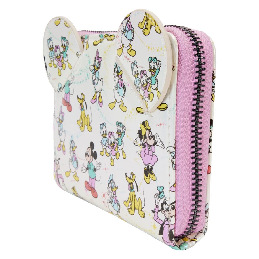 Disney: D100 - Classic All-Over Print Iridescent Zip Around Wallet