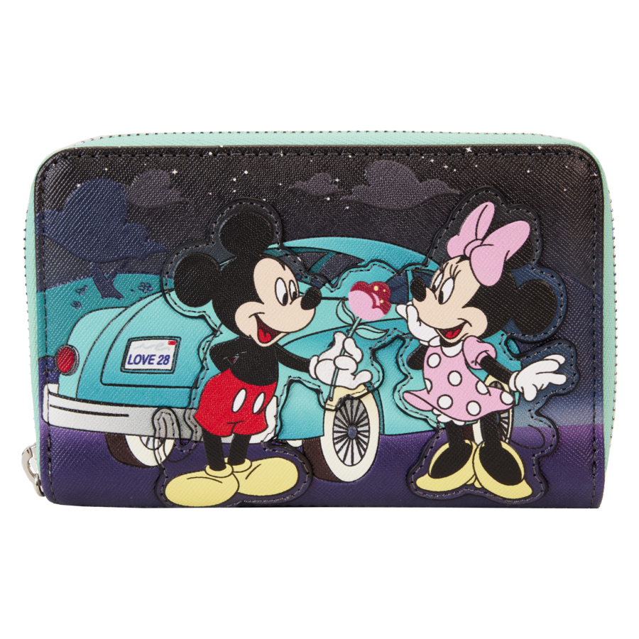 Disney - Mickey & Minnie Date Drive-In Zip Wallet