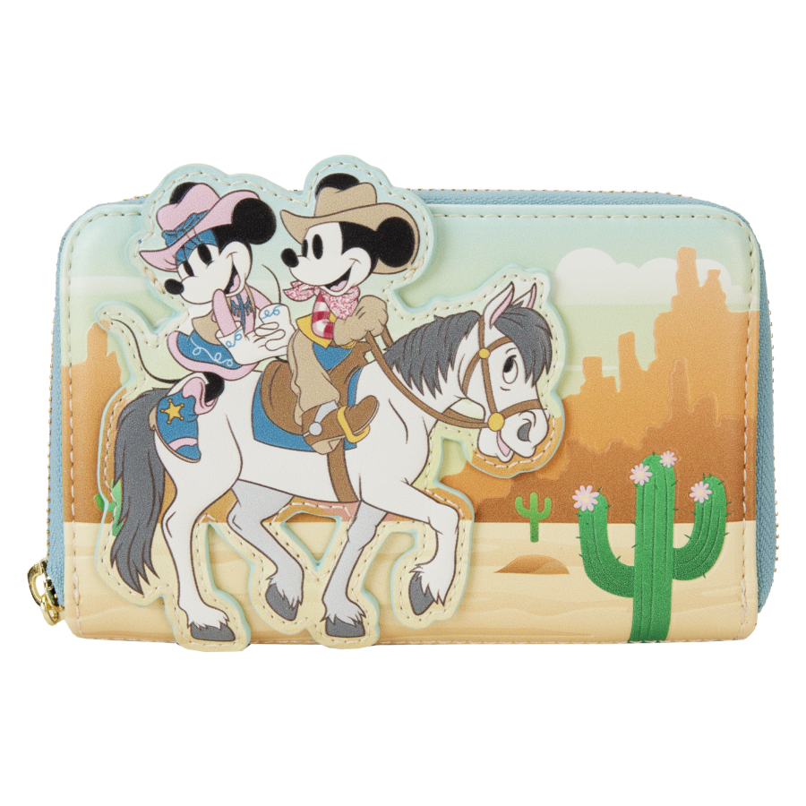 Disney - Western Mickey & Minnie Zip Around Wallet