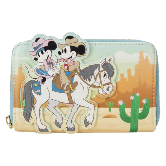 Disney - Western Mickey & Minnie Zip Around Wallet