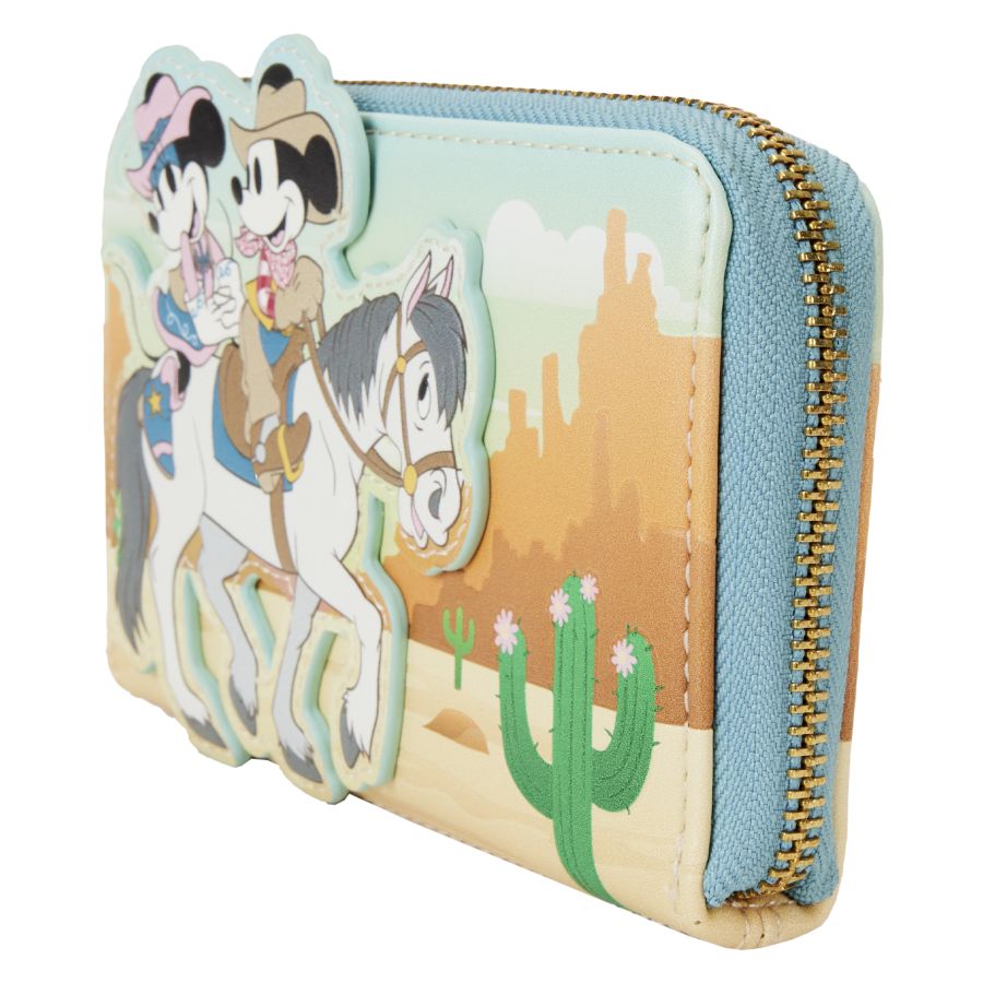 Disney - Western Mickey & Minnie Zip Around Wallet