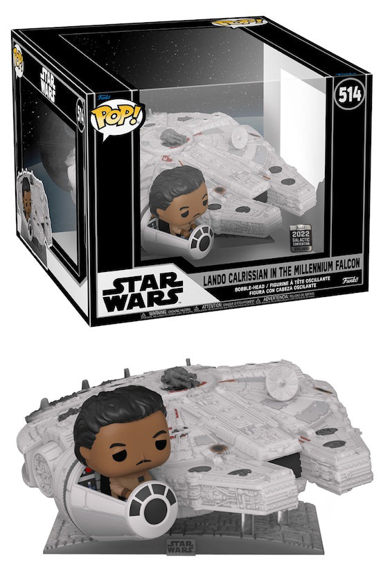 Star Wars - Lando Calrissian in the Milennium Falcon Galactic Convention Star Wars Celebration 2022 Exclusive Pop! Ride