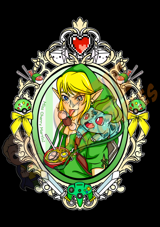 Legend of Zelda - Link - Rose Demon Art Print Poster
