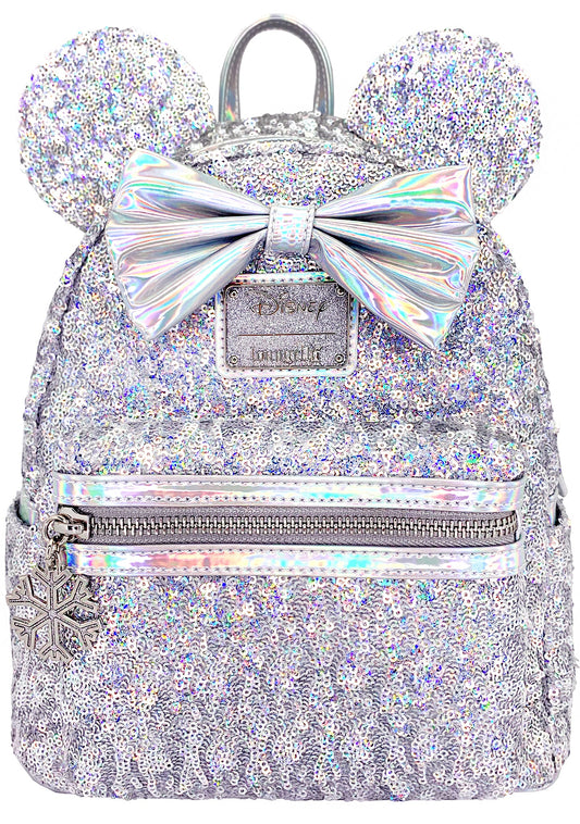 Minnie Mouse Loungefly Holographic Sequin Mini Backpack Exclusive