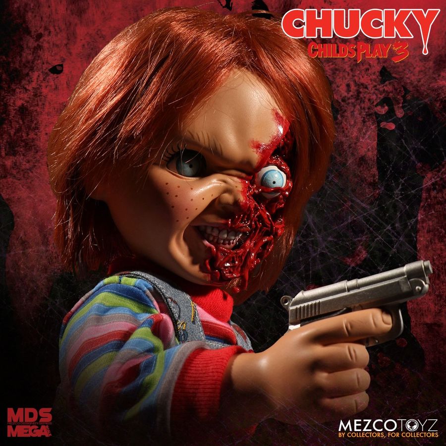 Child's Play 3 - Chucky Pizza Face 15" Talking Action Figure - Ozzie Collectables