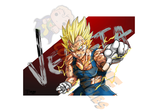 Dragon Ball - Majin Vegeta - Darren Tee Pei Art Print Poster
