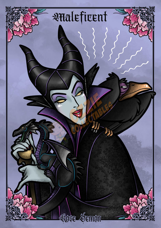 Maleficent Fan Art Piece by Rose Demon - RoseDemon Art Print Poster