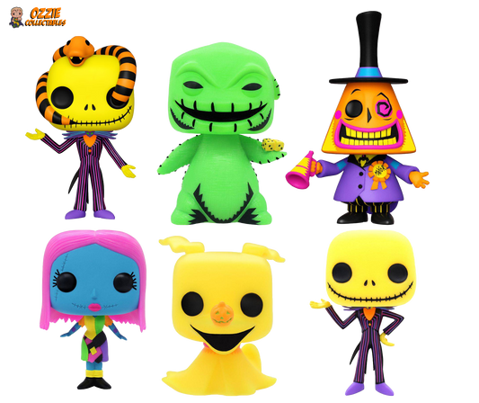 The Nightmare Before Christmas Blacklight Bundle - 6 POP! Vinyls