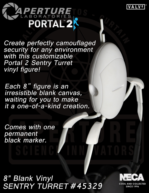 Portal 2 - 8" Vinyl DIY Sentry Turret - Ozzie Collectables