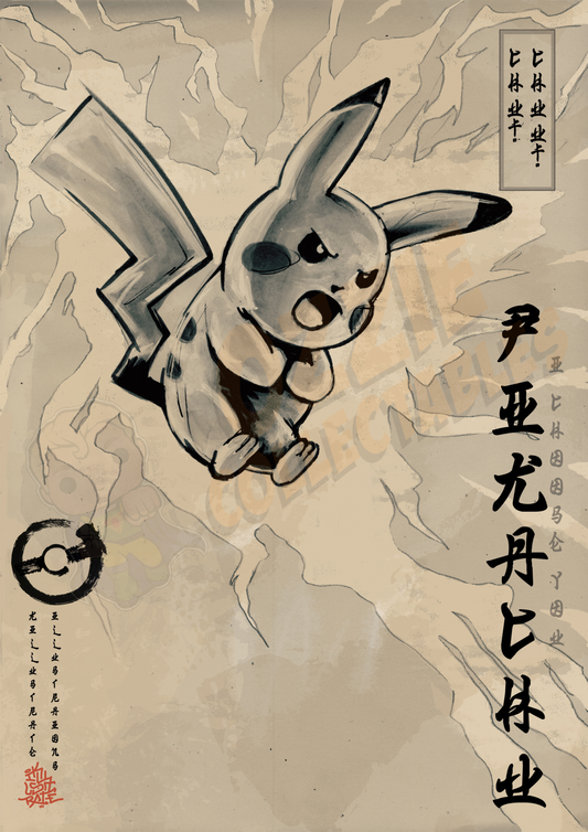 Pokémon - Pikachu - Killustrate Killigraphy Series Art Print Poster