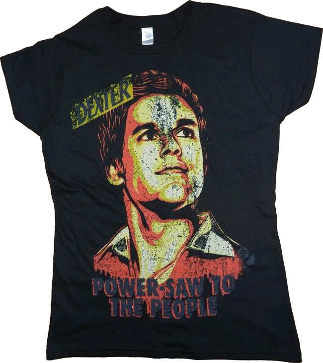 Dexter - Power-Saw Black Female T-Shirt XL - Ozzie Collectables