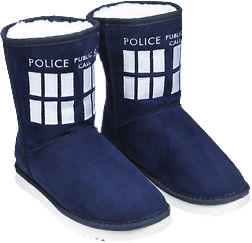 Doctor Who - TARDIS Boot Slipper Ladies Size 9 - Ozzie Collectables