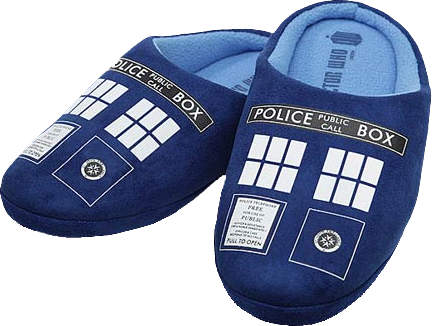 Doctor Who - TARDIS Printed Slippers Ladies 10 - Ozzie Collectables