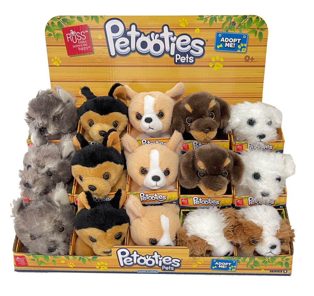 PETOOTIES - 4" Dogs Mini Plush (15pc PDQ)