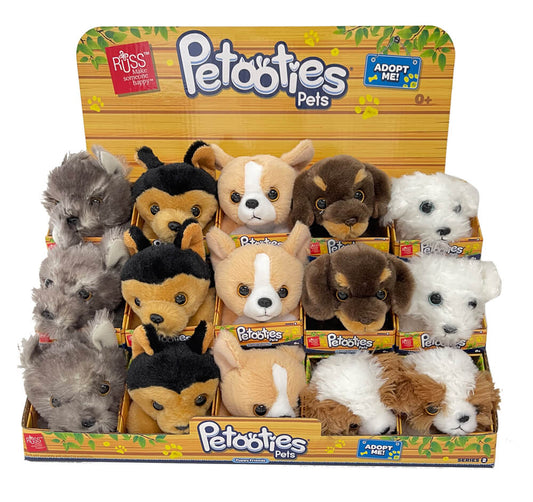 PETOOTIES - 4" Dogs Mini Plush (15pc PDQ)