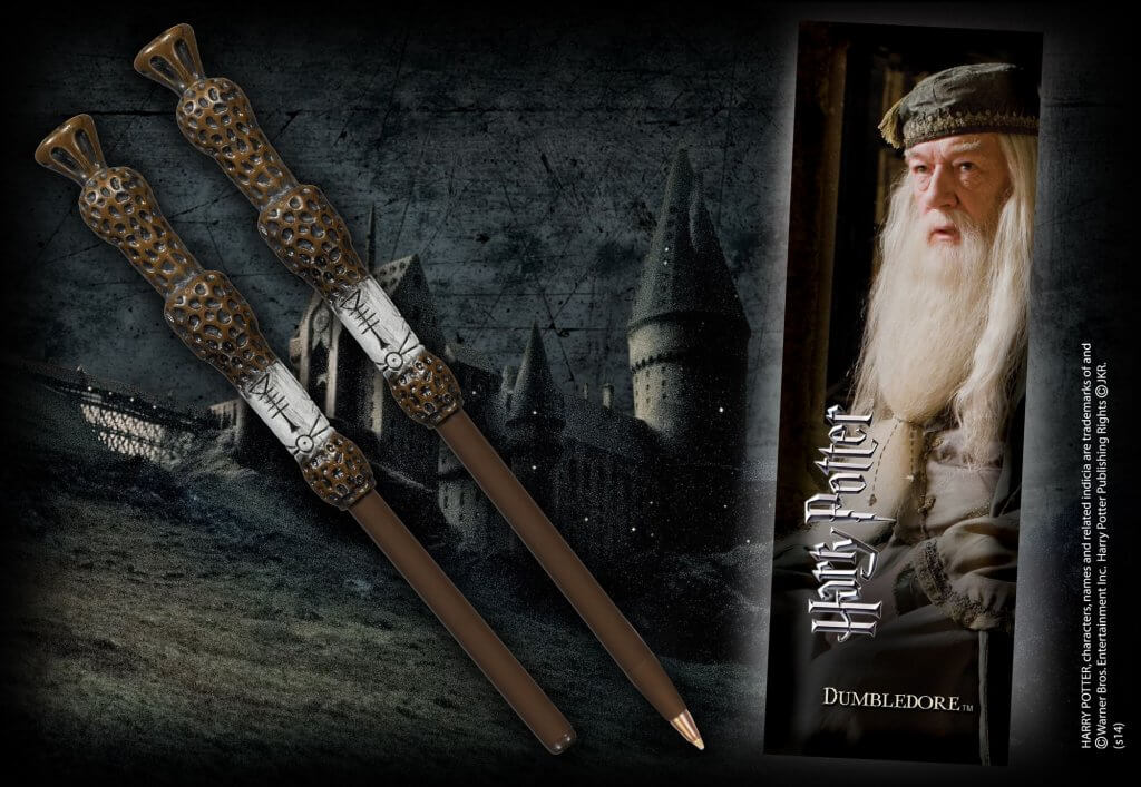 HARRY POTTER Dumbledore Wand Pen and Bookmark - Ozzie Collectables