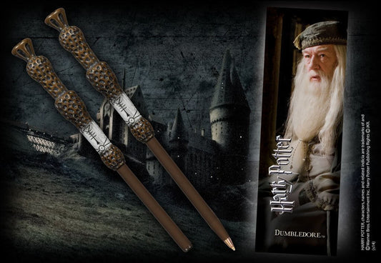 HARRY POTTER Dumbledore Wand Pen and Bookmark - Ozzie Collectables