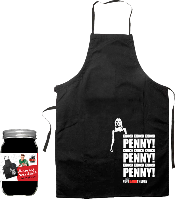 The Big Bang Theory - Knock Penny Apron & Oven Mit Set - Ozzie Collectables