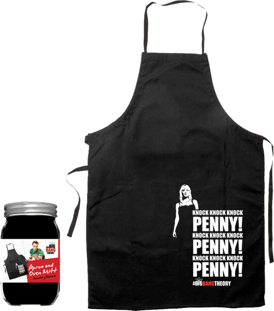 The Big Bang Theory - Knock Penny Apron & Oven Mit Set - Ozzie Collectables