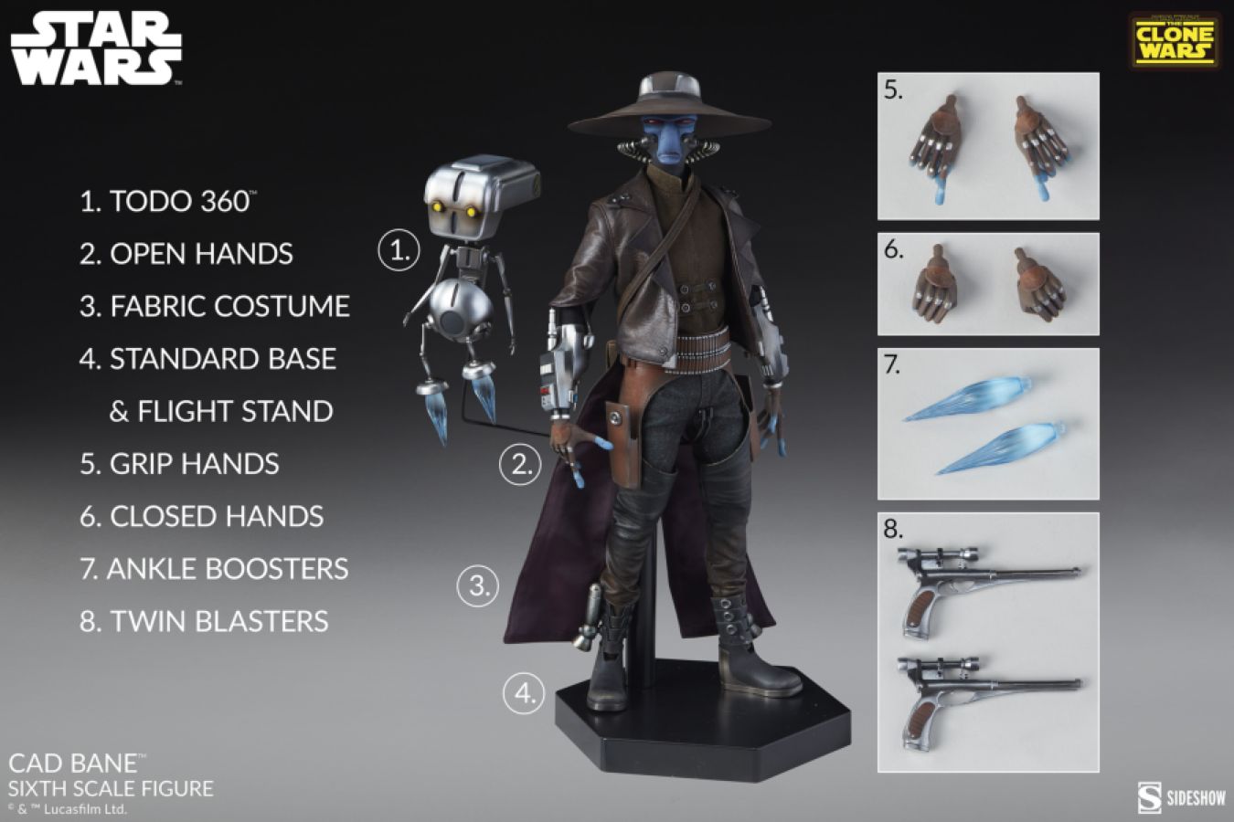 Star Wars - Cad Bane 1:6 Figure