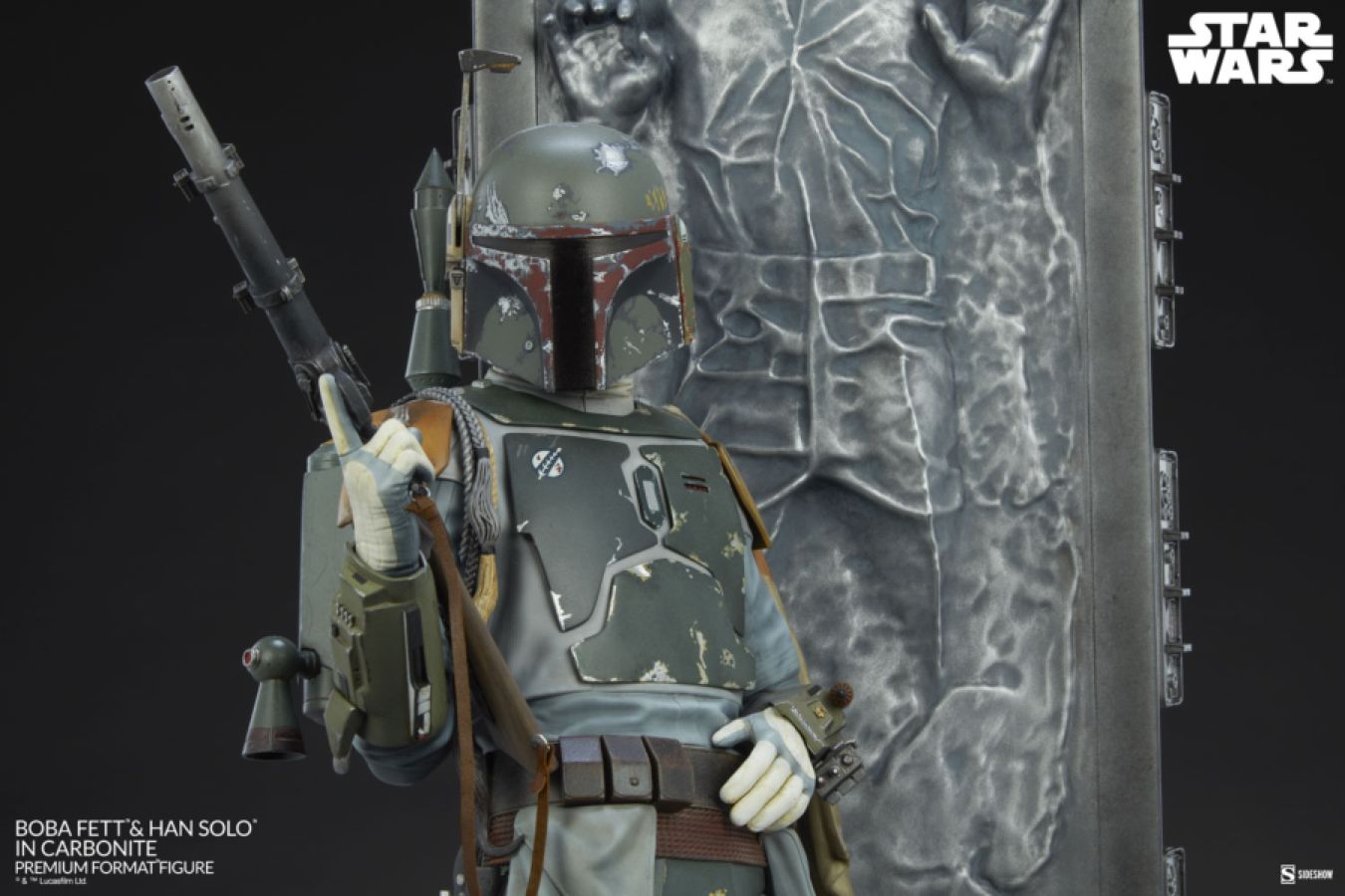 Star Wars - Boba Fett & Han Solo in Carbonite Premium Format Figure