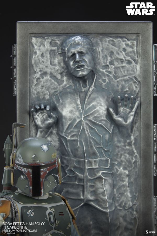 Star Wars - Boba Fett & Han Solo in Carbonite Premium Format Figure