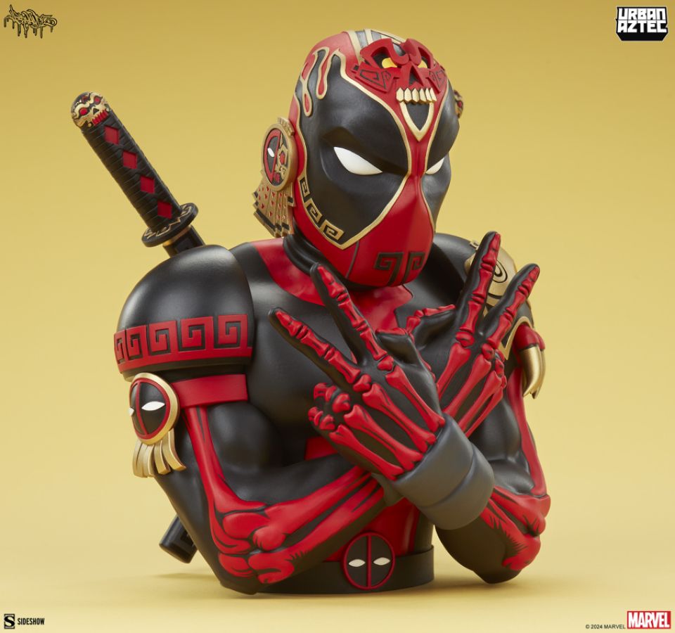 Deadpool - Aztec Designer Bust by Jesse Hernandez