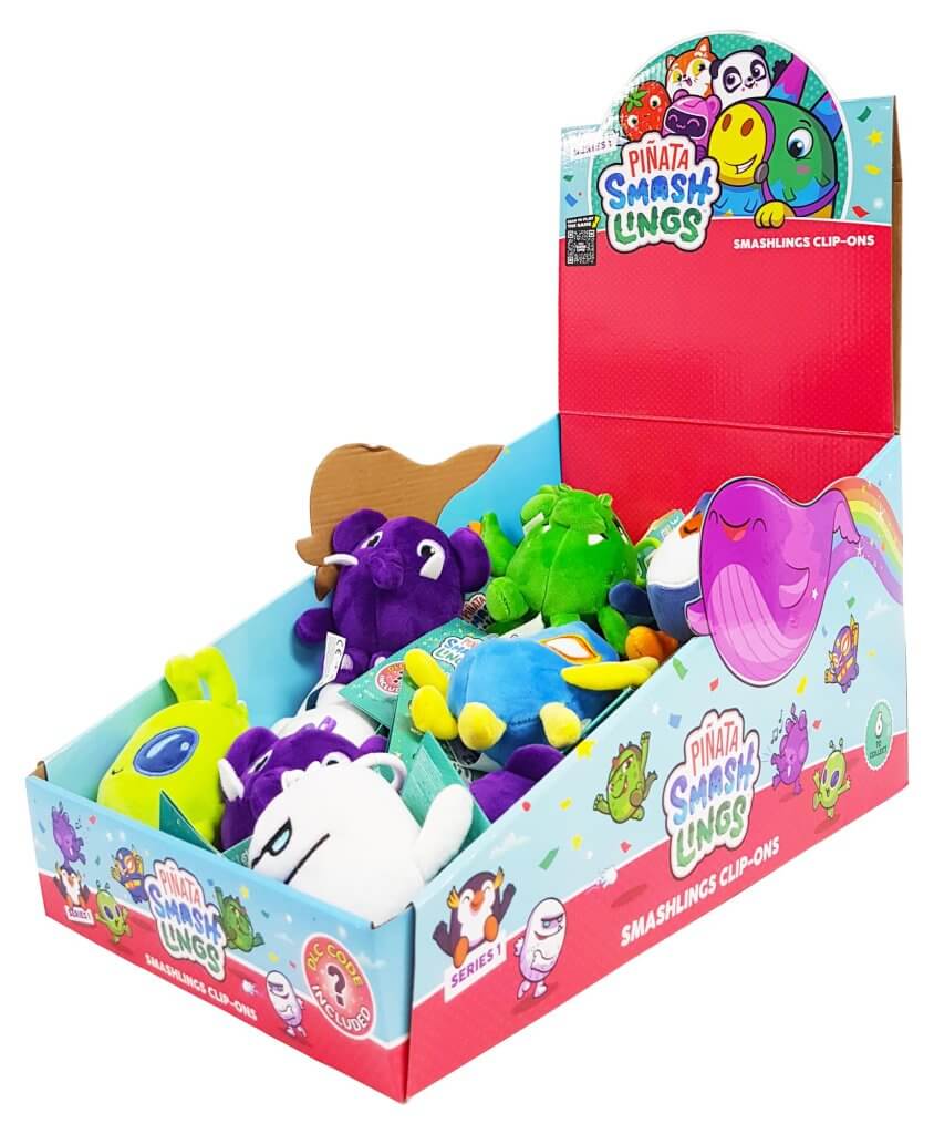 PIÑATA SMASHLINGS Clip-On Plush 18pc CDU