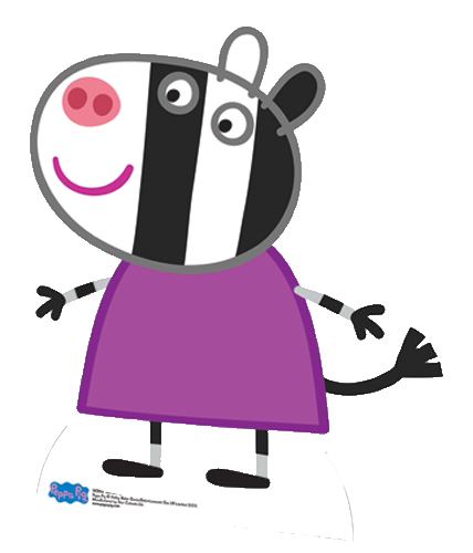 Peppa Pig - Zoe Zebra Cardboard Cutout - Ozzie Collectables