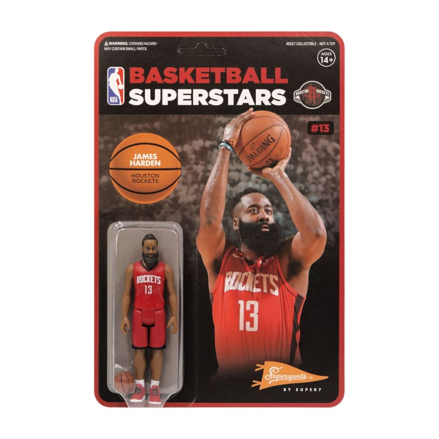 NBA - James Harden Houston Rockets Supersports ReAction 3.75" Action Figure